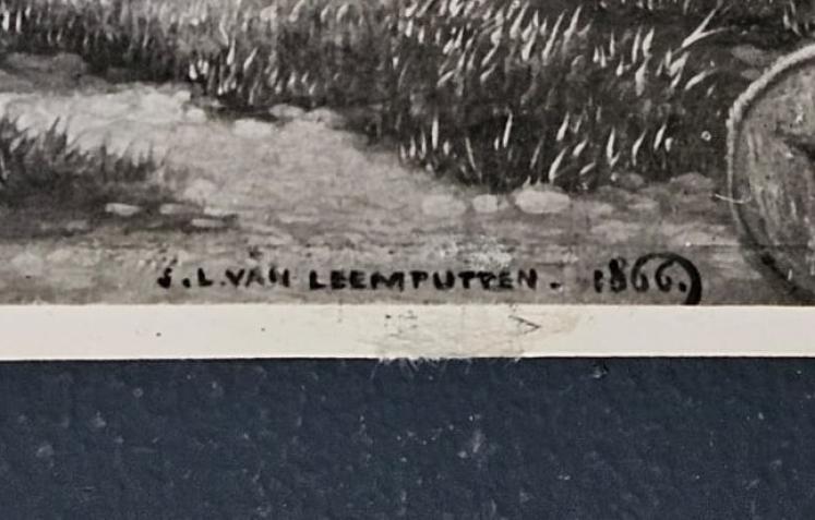 Victorian Oil on Board by Jef Van Leemputten - Image 7