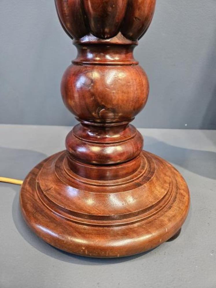 Pair of Large Mahogany Country House Table Lamps - Image 5