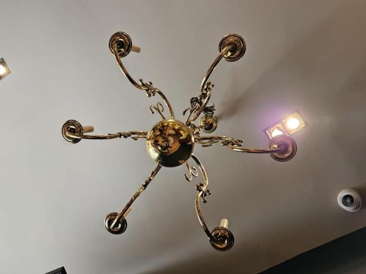 Edwardian Six Arm Chandelier - Image 2