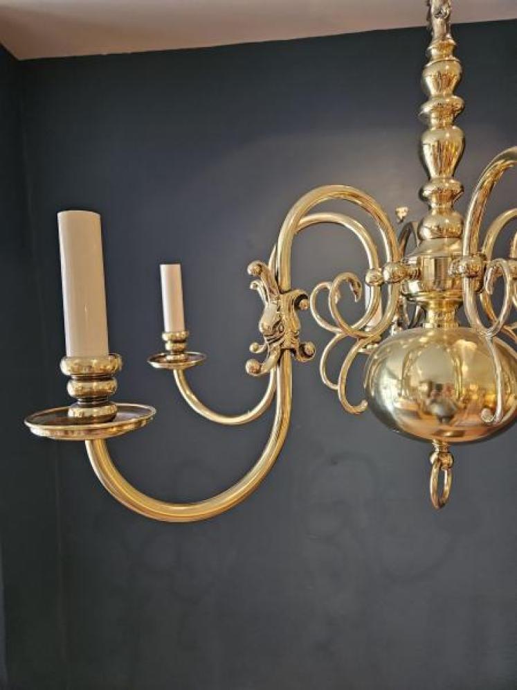 Edwardian Six Arm Chandelier - Image 3