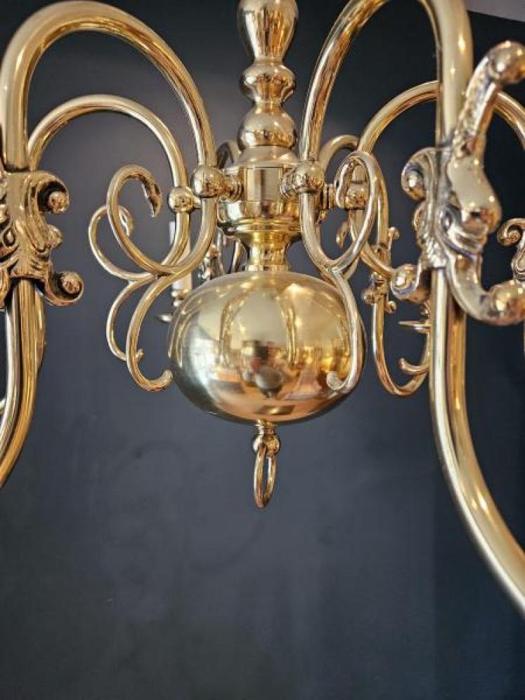 Edwardian Six Arm Chandelier - Image 4