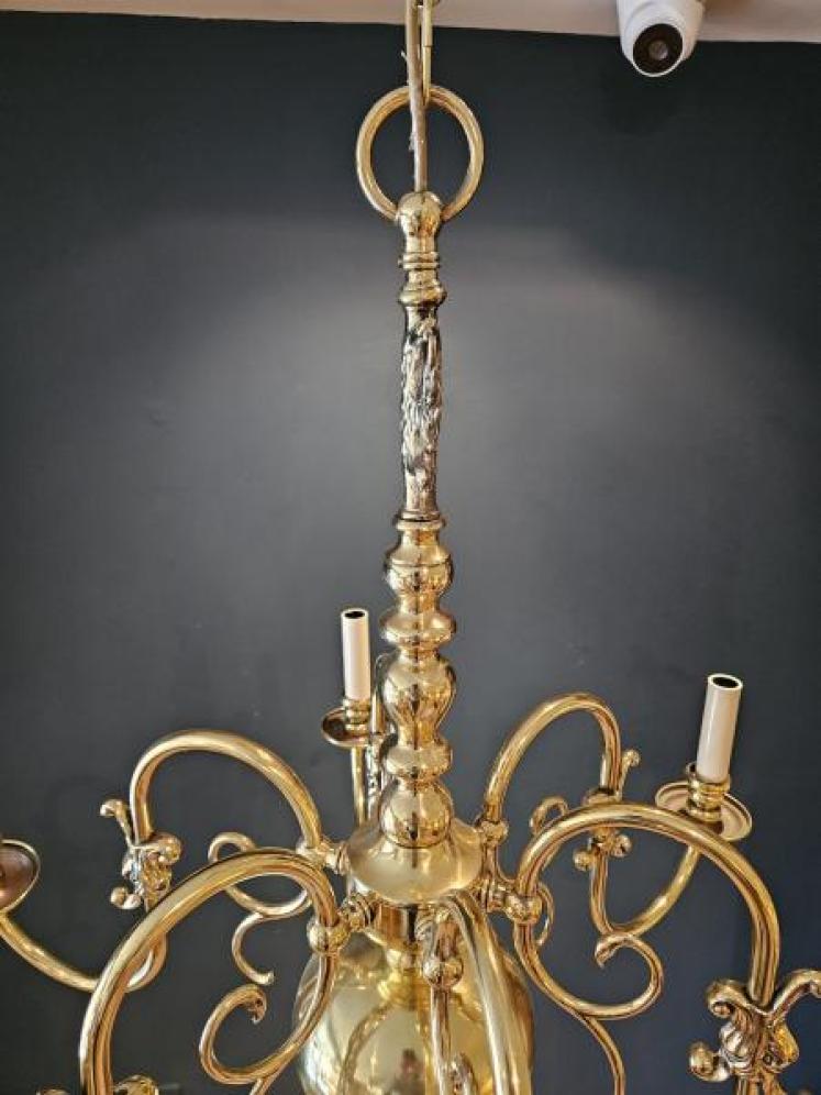 Edwardian Six Arm Chandelier - Image 5