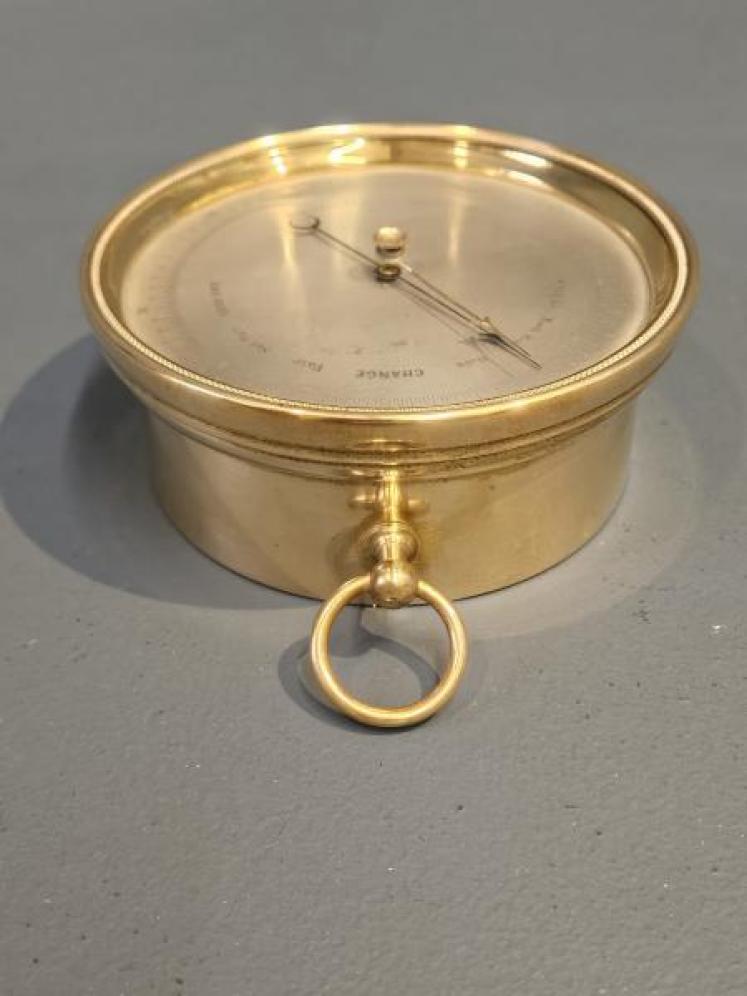 Victorian Marine Barometer with Silvered Dial - Image 4