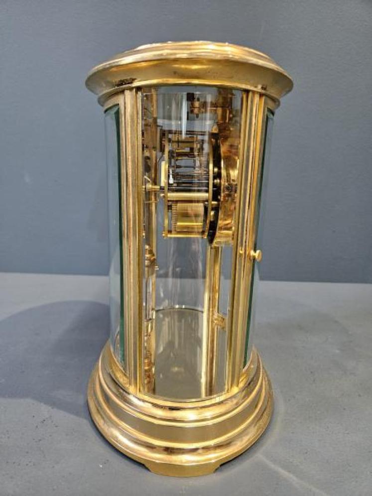 Victorian Gilt Brass Four Glass Mantel Clock - Image 5