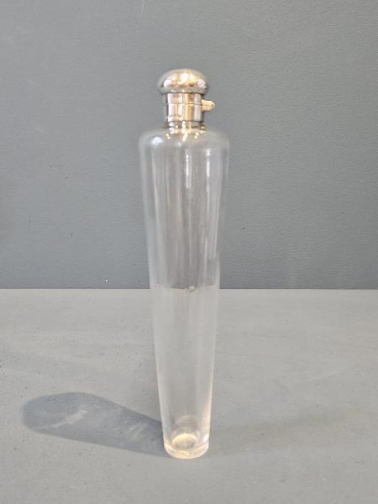Victorian Silver Topped Hunting Flask  - Image 1