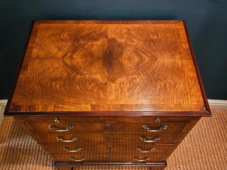 George III Walnut Chest of Drawers - Image 7