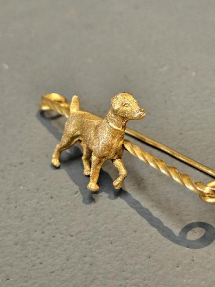 Victorian 9ct Gold Terrier Tie Bar - Image 5