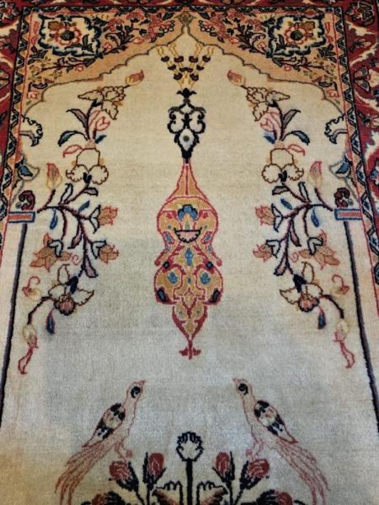 Antique Persian Silk Rug - Image 2