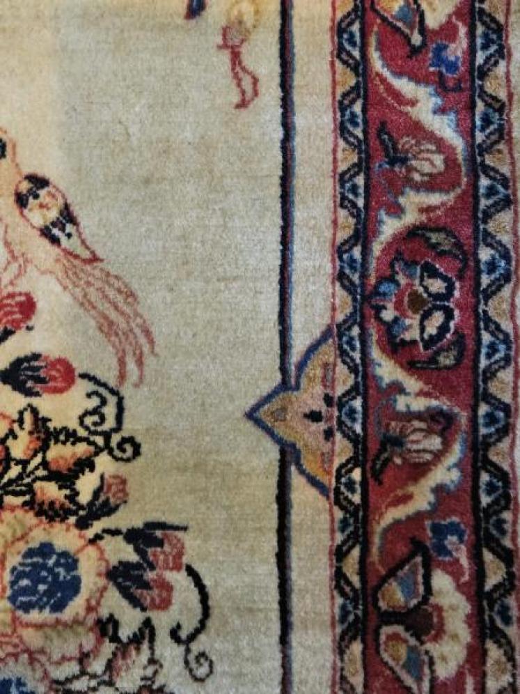 Antique Persian Silk Rug - Image 6