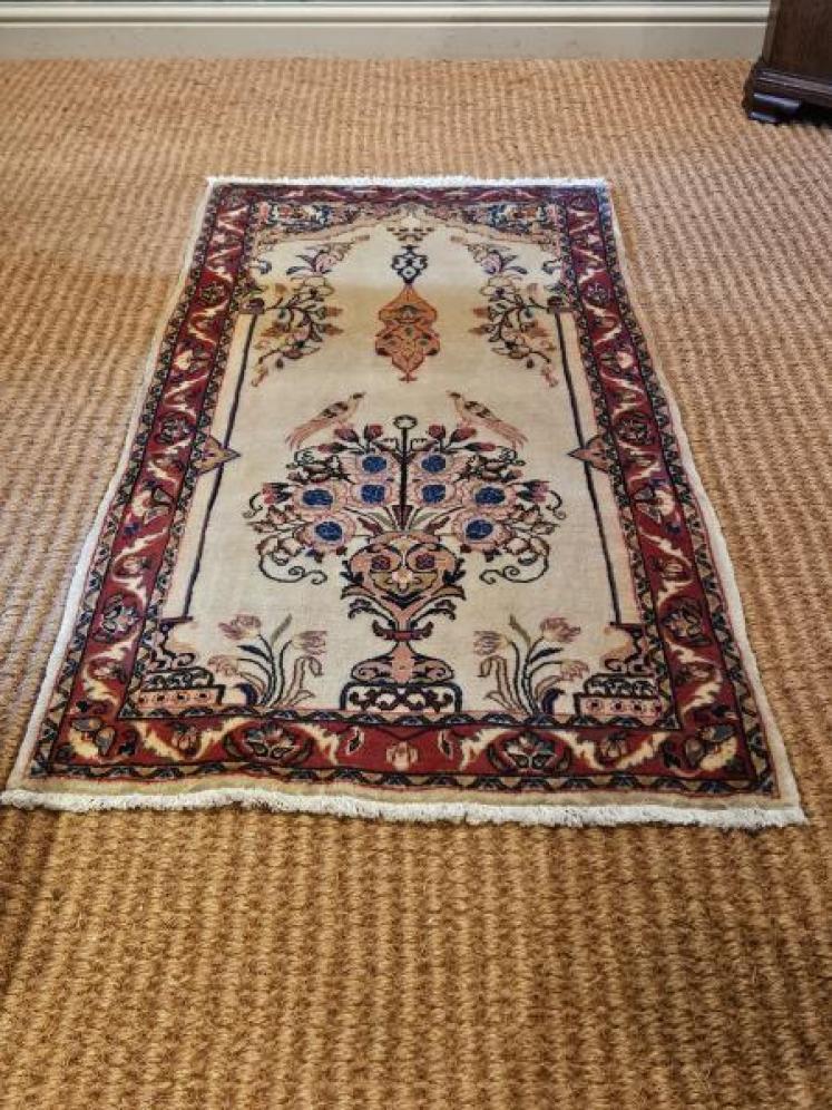 Antique Persian Silk Rug - Image 7