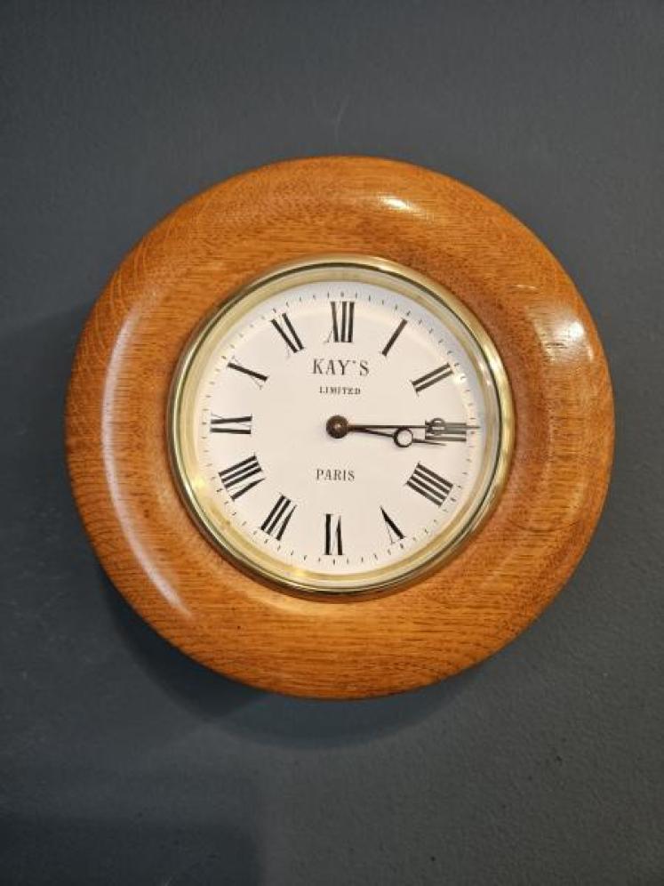 Rare Kays Paris Pork Pie Station Masters Clock - Image 1
