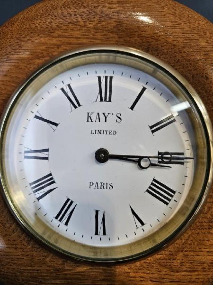 Rare Kays Paris Pork Pie Station Masters Clock - Image 4