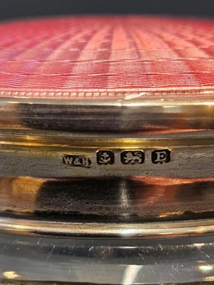 George V Silver and Enamel Powder Jar - Image 3