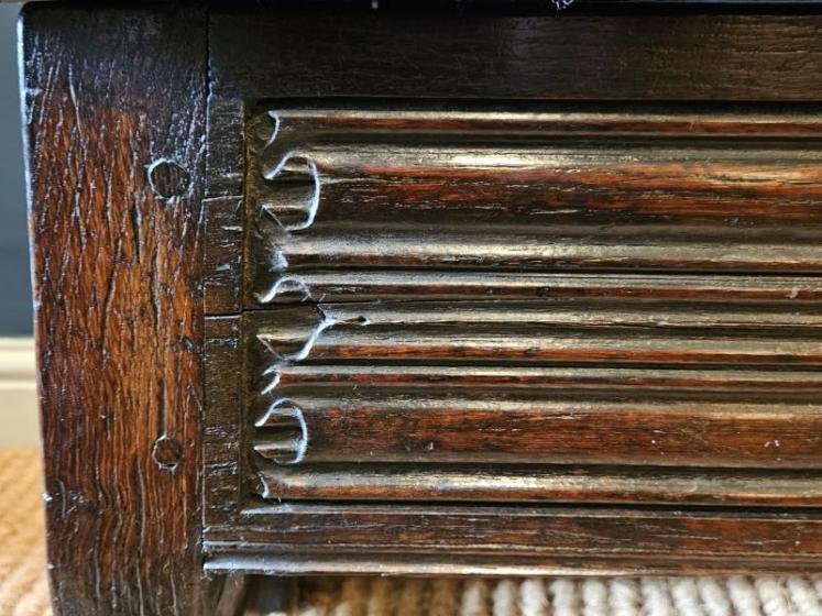 Early Oak Box Stool - Image 5