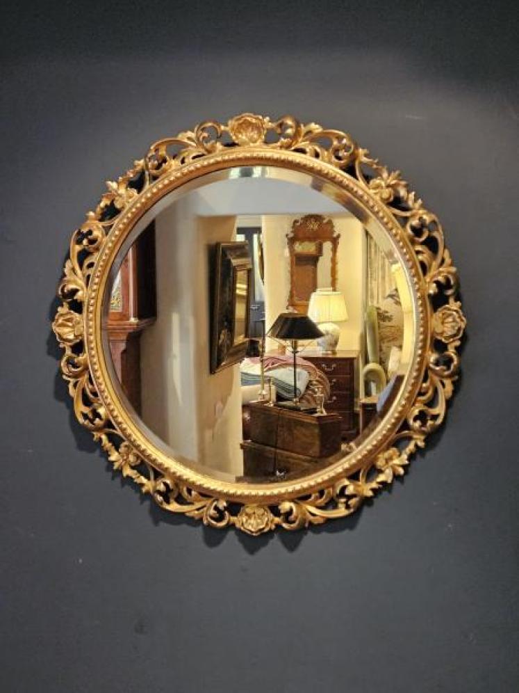 Victorian Timber Gilt Florentine Mirror - Image 1
