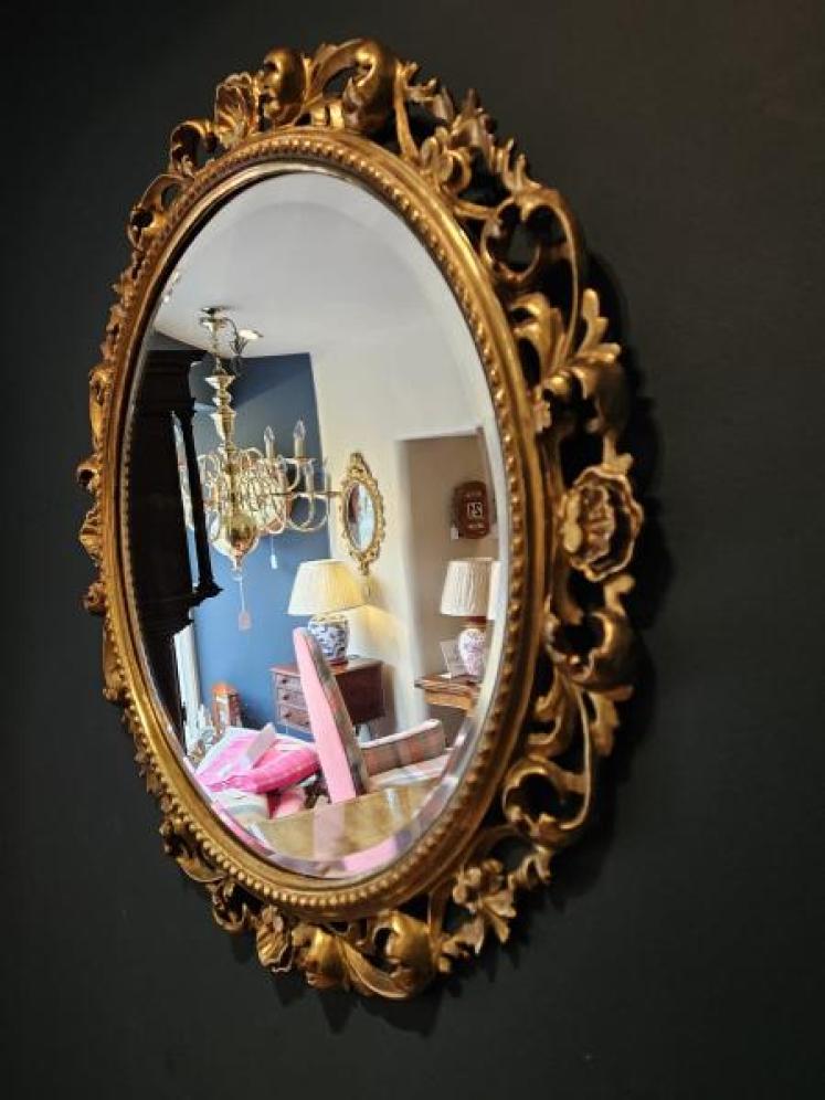 Victorian Timber Gilt Florentine Mirror - Image 2