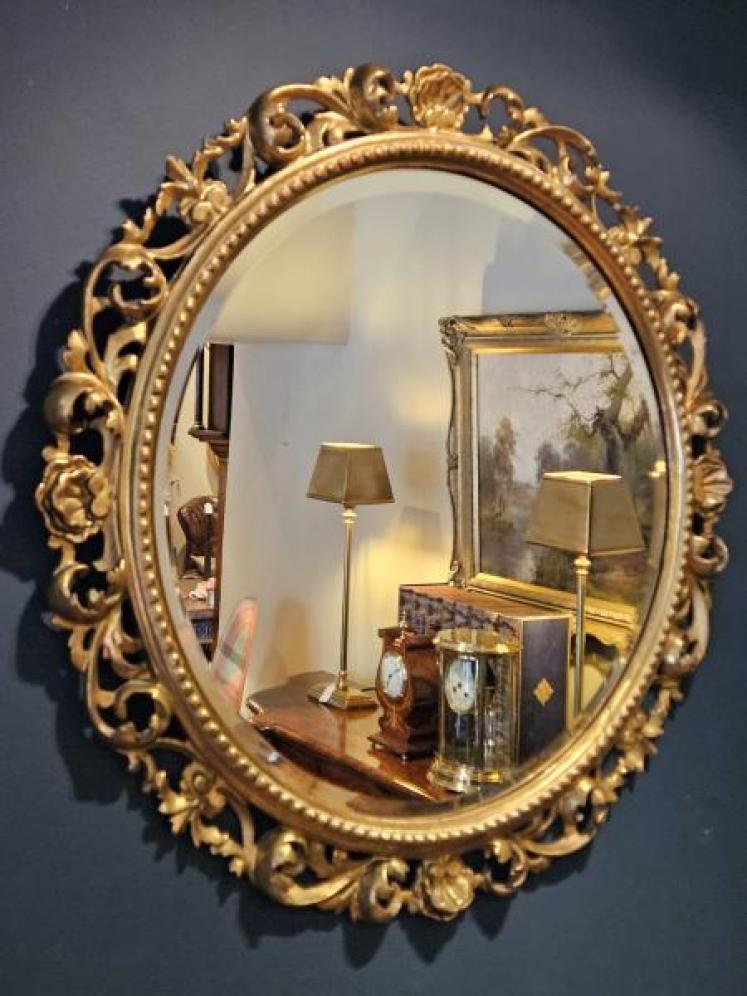 Victorian Timber Gilt Florentine Mirror - Image 3
