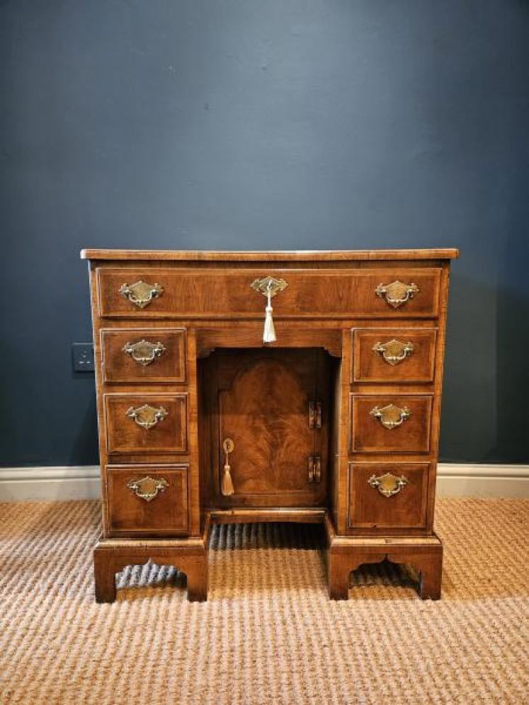 Walnut Kneehole Desk - Image 1