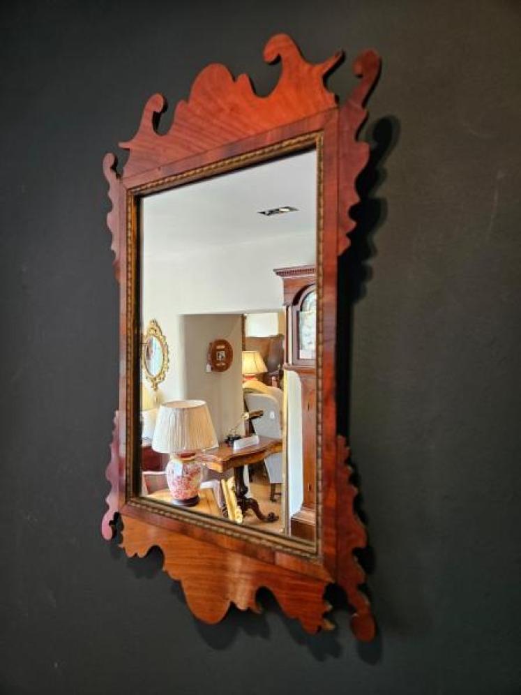 Small George III Mahogany Mirror - Image 2
