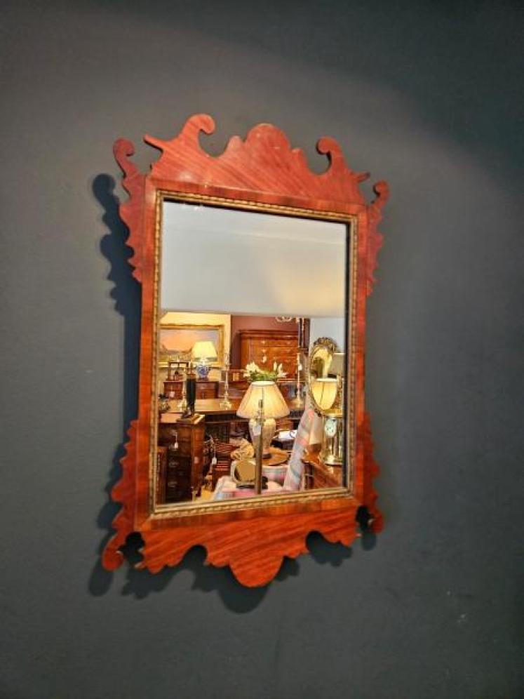 Small George III Mahogany Mirror - Image 3
