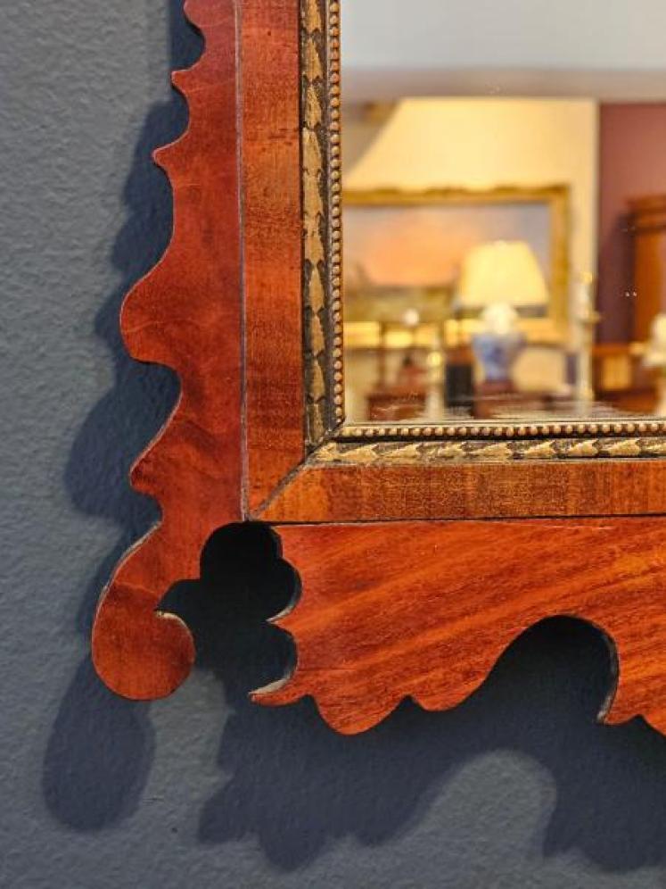 Small George III Mahogany Mirror - Image 4
