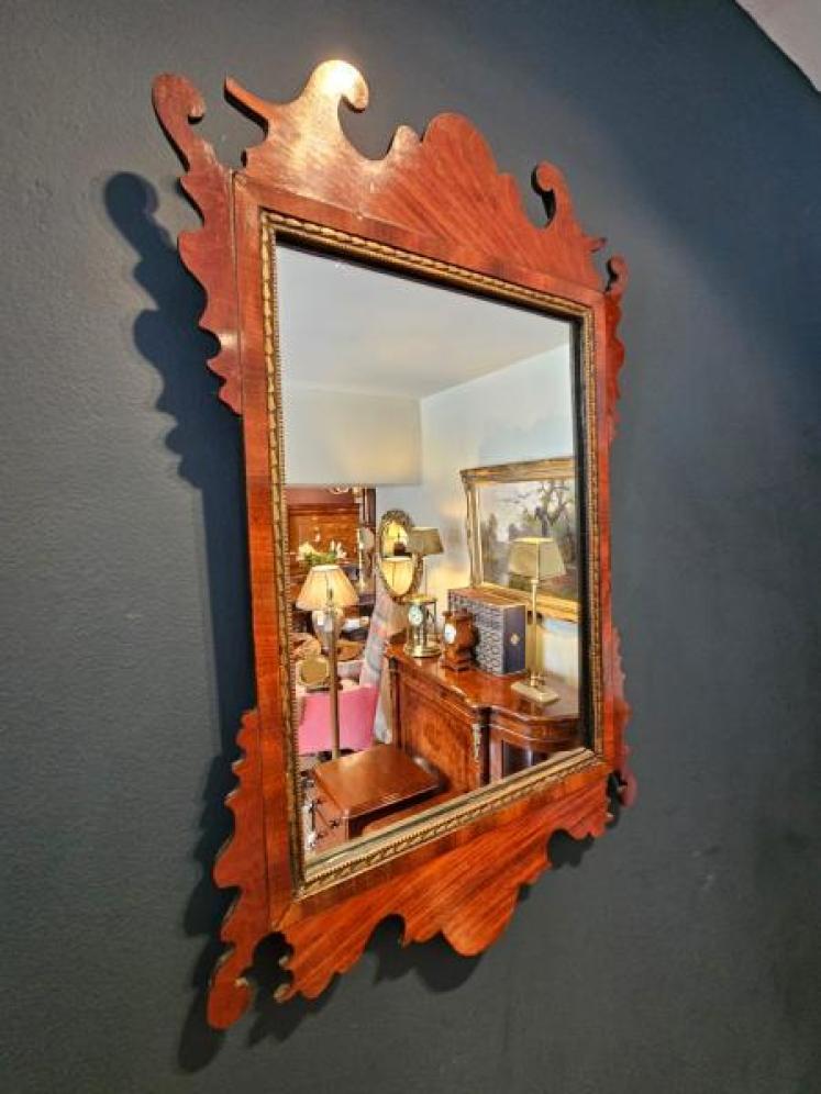 Small George III Mahogany Mirror - Image 5