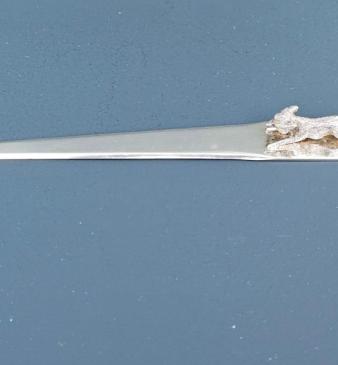 Quality George V Silver Running Fox Letter Opener