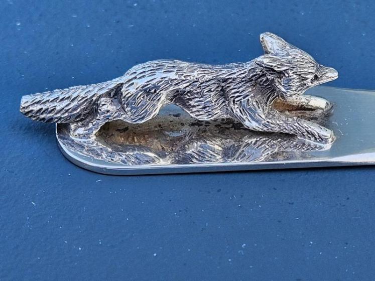 Quality George V Silver Running Fox Letter Opener - Image 4