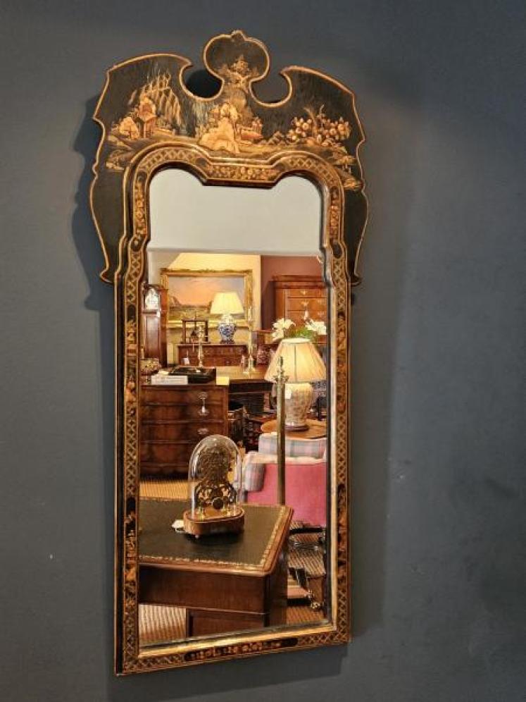 Late Victorian Chinoiserie Framed Mirror - Image 1
