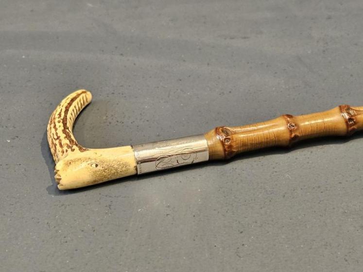 Victorian Silver Mounted Bamboo Riding Whip - Image 2