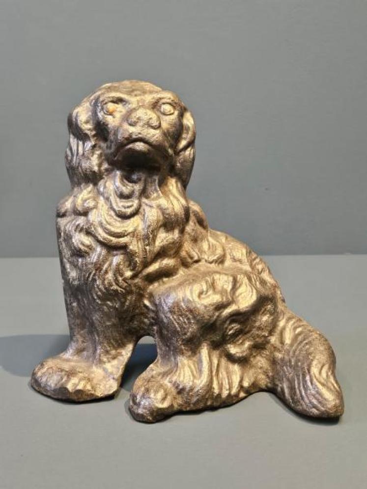 Victorian Cast Iron Spaniel Door Stop - Image 1
