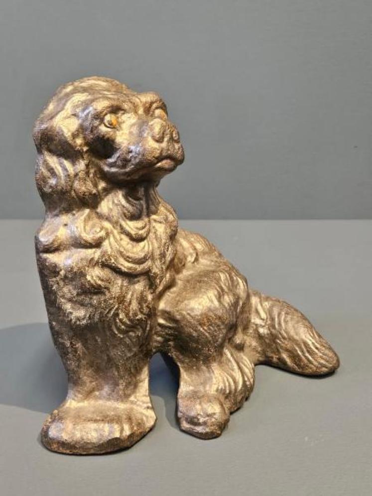 Victorian Cast Iron Spaniel Door Stop - Image 3
