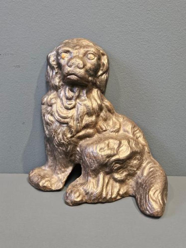 Victorian Cast Iron Spaniel Door Stop - Image 5