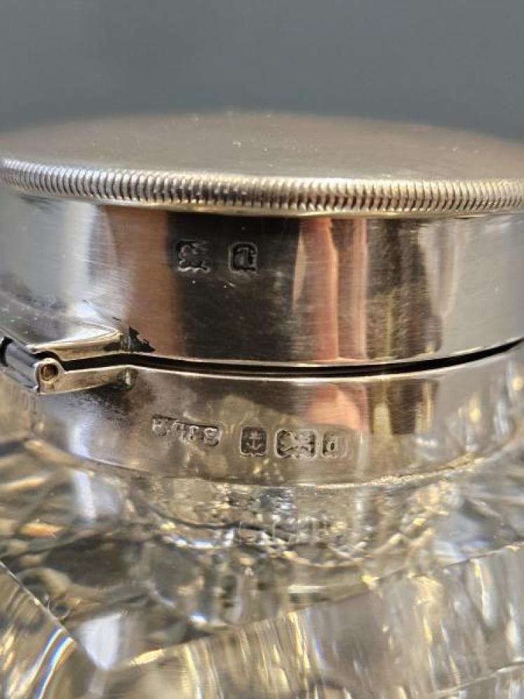 Edwardian Silver Ink Well and Pocket Watch Holder - Image 7