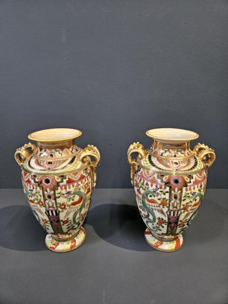 Pair of Edwardian Noritake Vases - Image 2