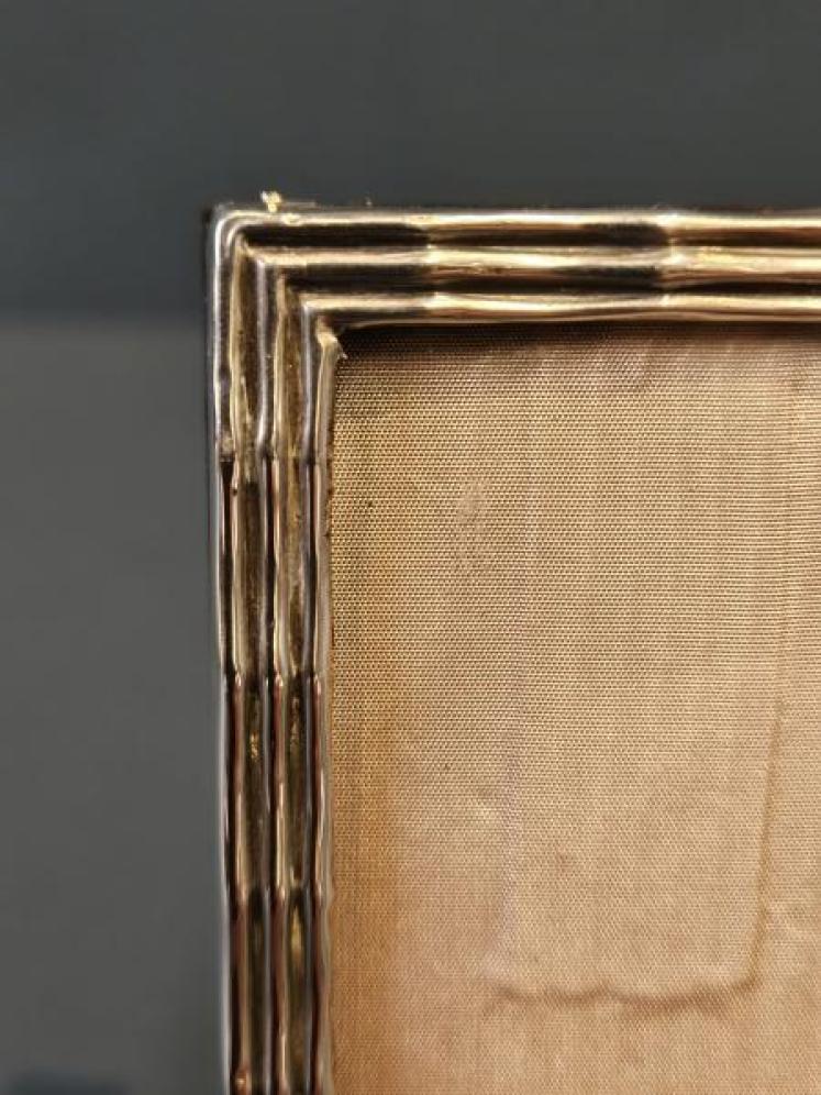 Edwardian Silver Ribbed Design Photo Frame - Image 5