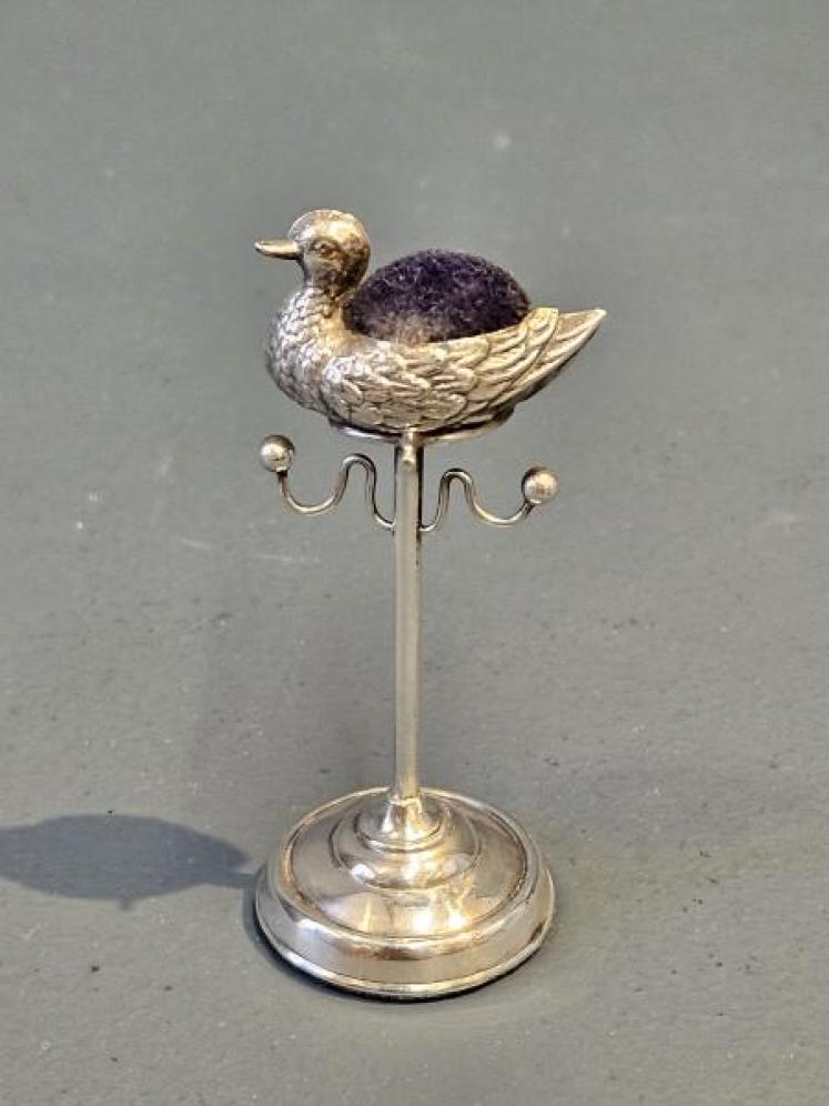 Silver Duck Pin Cushion - Image 1