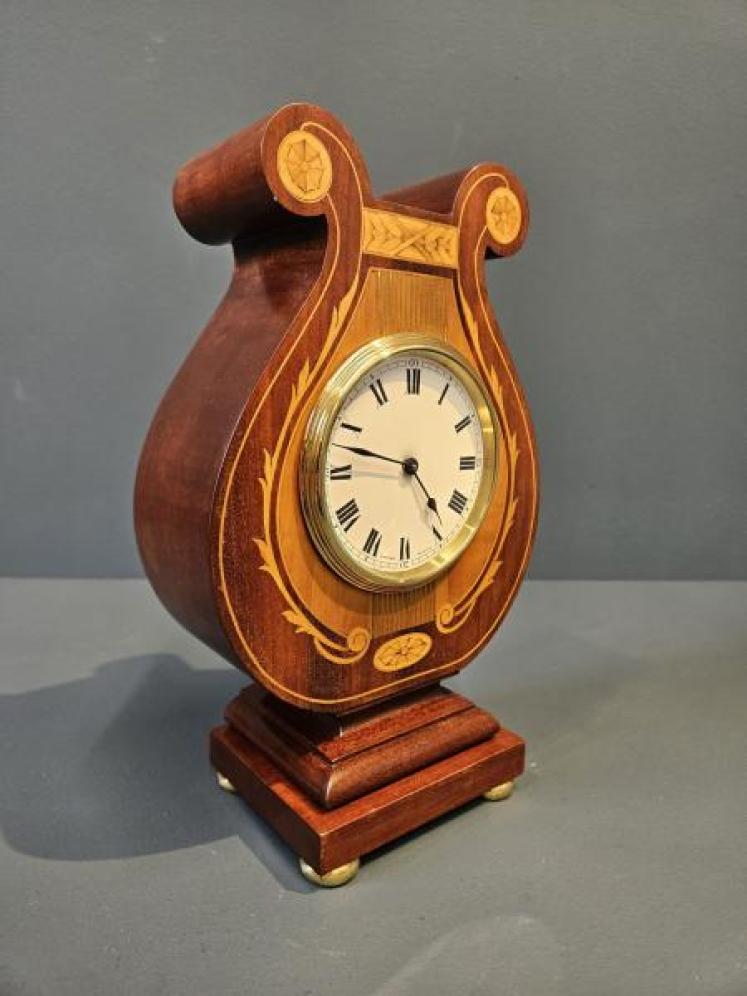 Fine Quality Swiss Inlaid Mantel Clock - Image 2