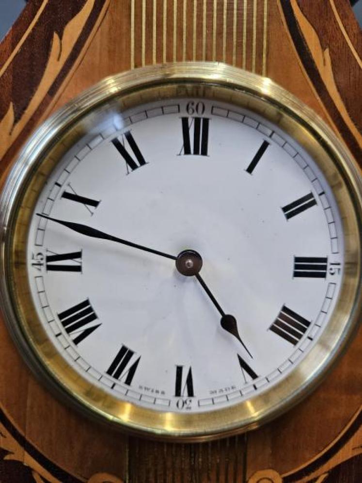 Fine Quality Swiss Inlaid Mantel Clock - Image 4
