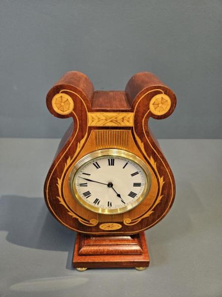 Fine Quality Swiss Inlaid Mantel Clock - Image 6