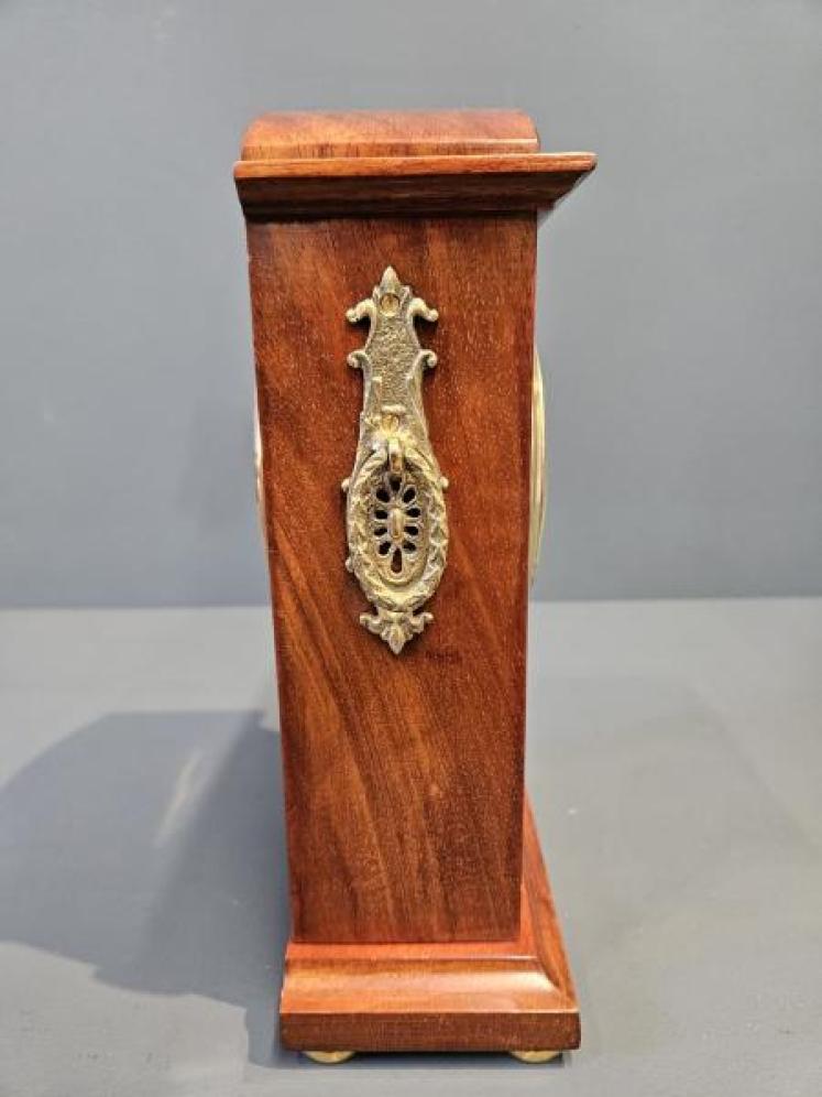 Superb Edwardian Art Nouveau Inlaid Mantel Clock - Image 6