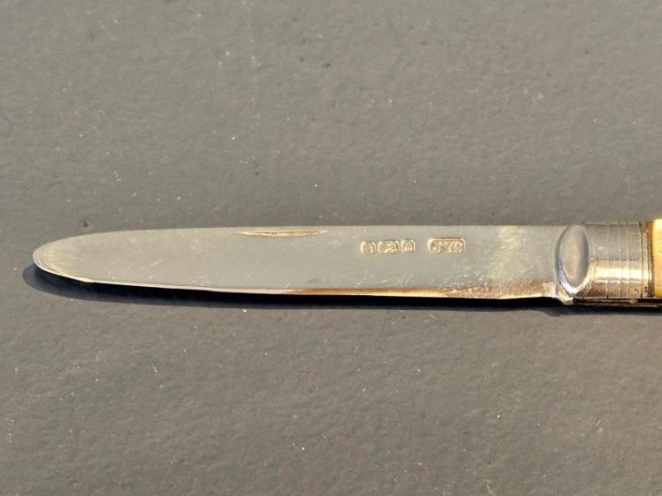 Mid Victorian Silver and Mother of Pearl Pen Knife - Image 3