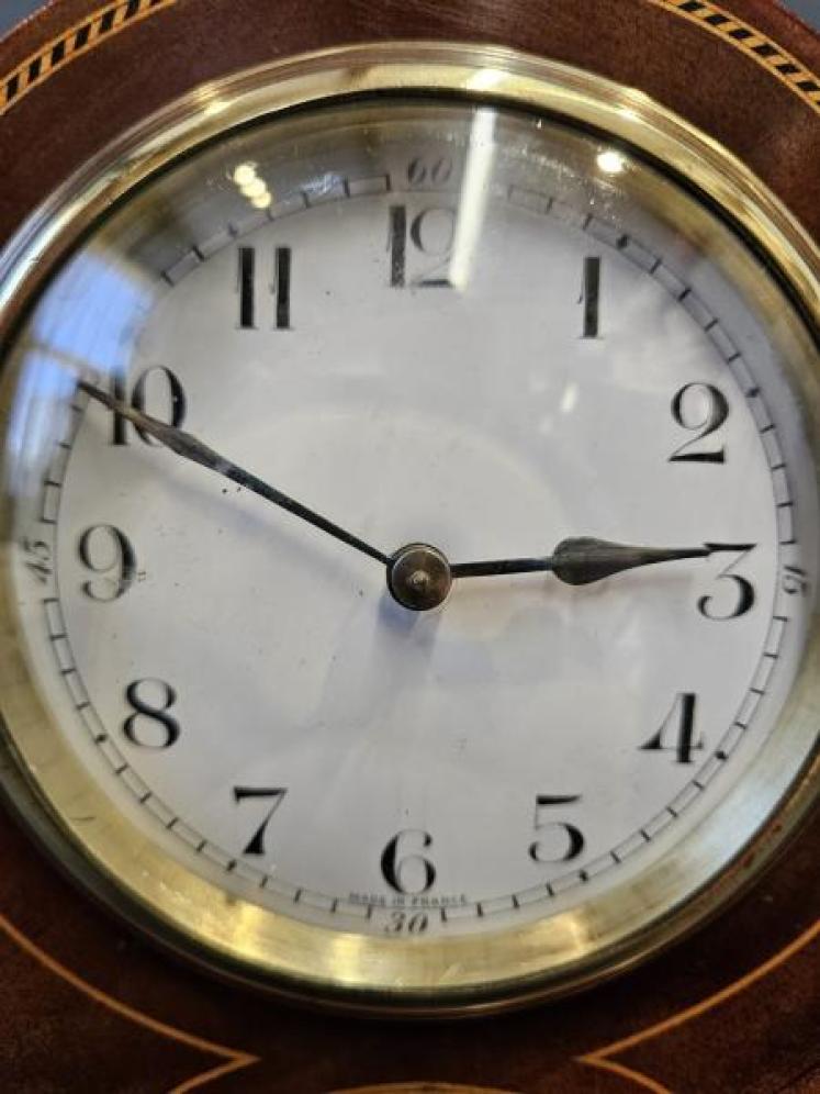 Edwardian Sheraton Inlaid Mantel Clock - Image 2