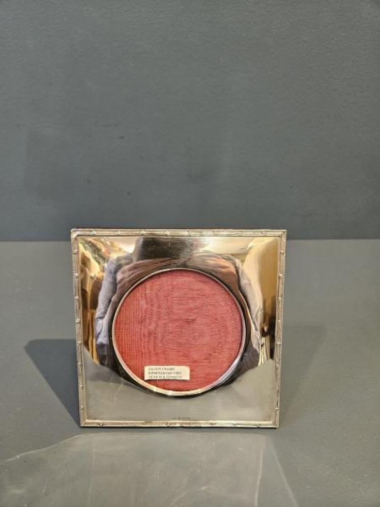 Edwardian Silver Reeded Border Frame - Image 4