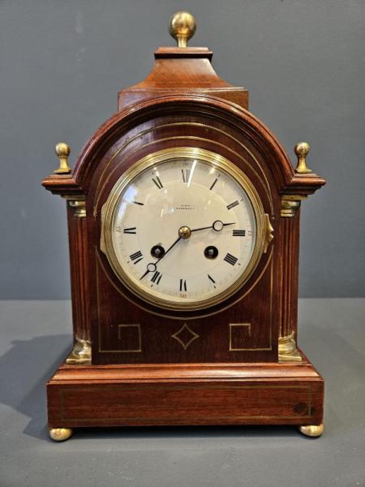 Victorian Mahogany 8 Day Mantel Clock - Image 1