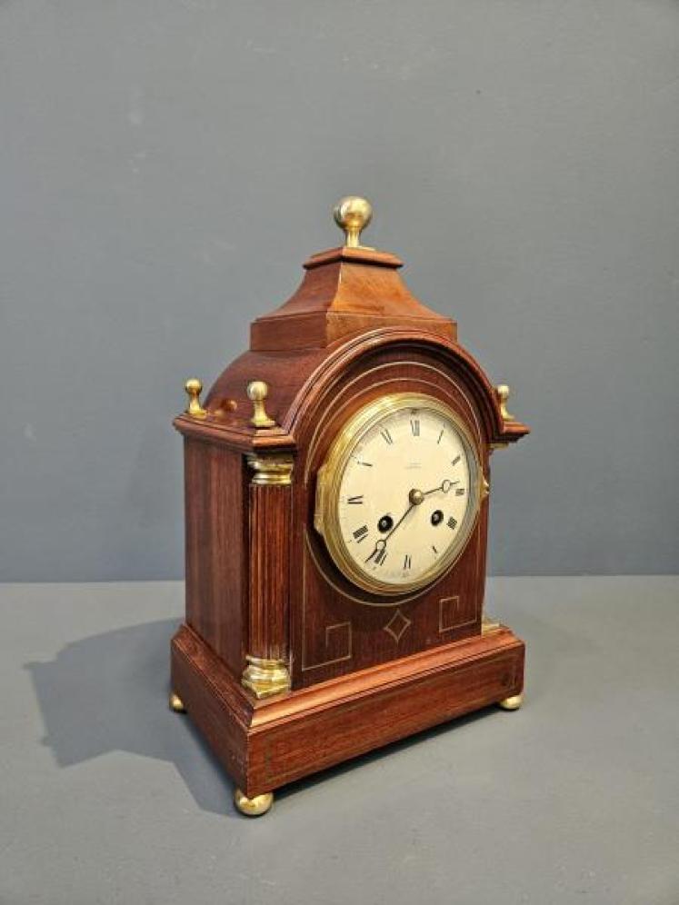 Victorian Mahogany 8 Day Mantel Clock - Image 2