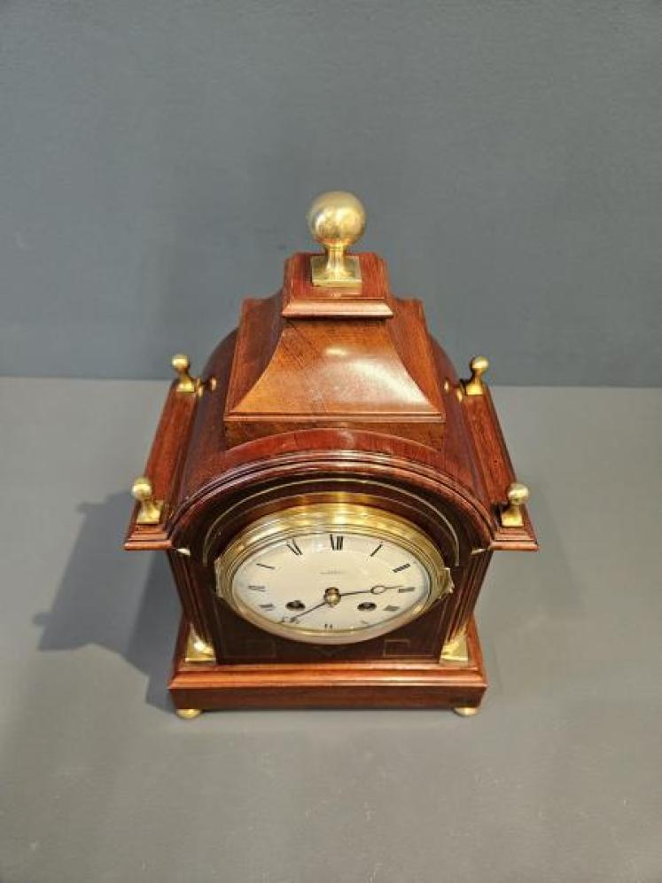 Victorian Mahogany 8 Day Mantel Clock - Image 4