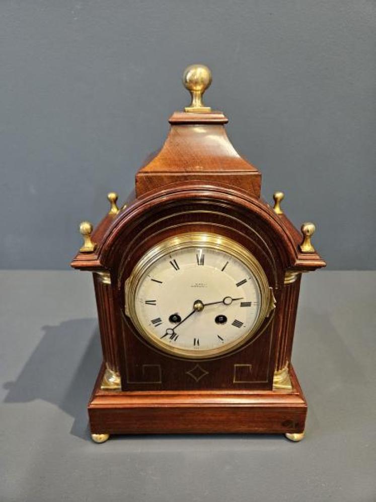 Victorian Mahogany 8 Day Mantel Clock - Image 5