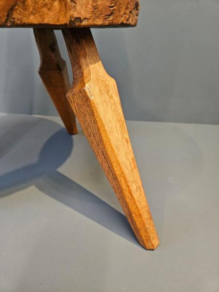 Jack Gimble Adzed Oak Back Stool - Image 6