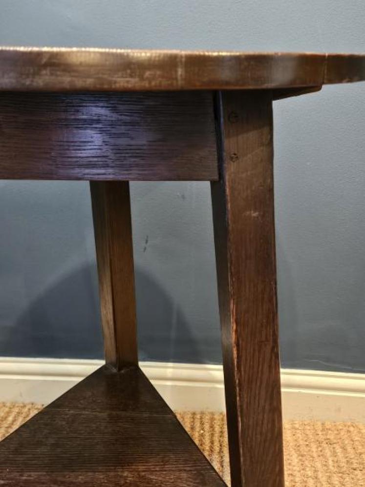 George III Oak Cricket Table - Image 2